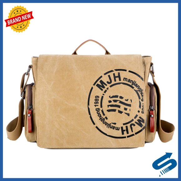 Canvas Messenger Bag Travel Shoulder Satchel 13.5